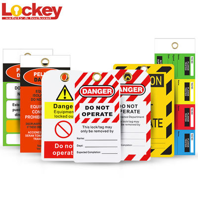 0.5mm Δεν λειτουργεί PVC κλειδαριά Tagout Ετικέτα Για Βιομηχανικό Loto