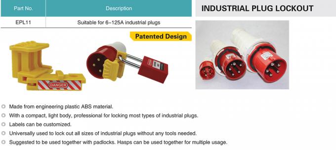 Compact Electrical Plug Lockout Device Industrial Plug Lockout ABS Material