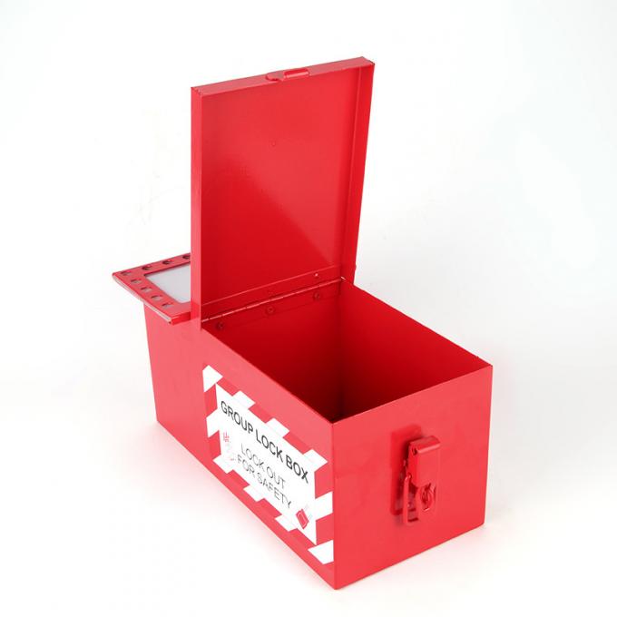 Lockey Portable Heavy Duty Steel Group Combined Lockout Storage Box Red ...