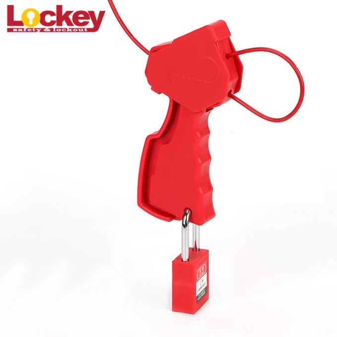 Wire Lock Valuation Ruling Multipurpose Steel Wire Cable Lockout Device , Adjustable Cable Lock ...